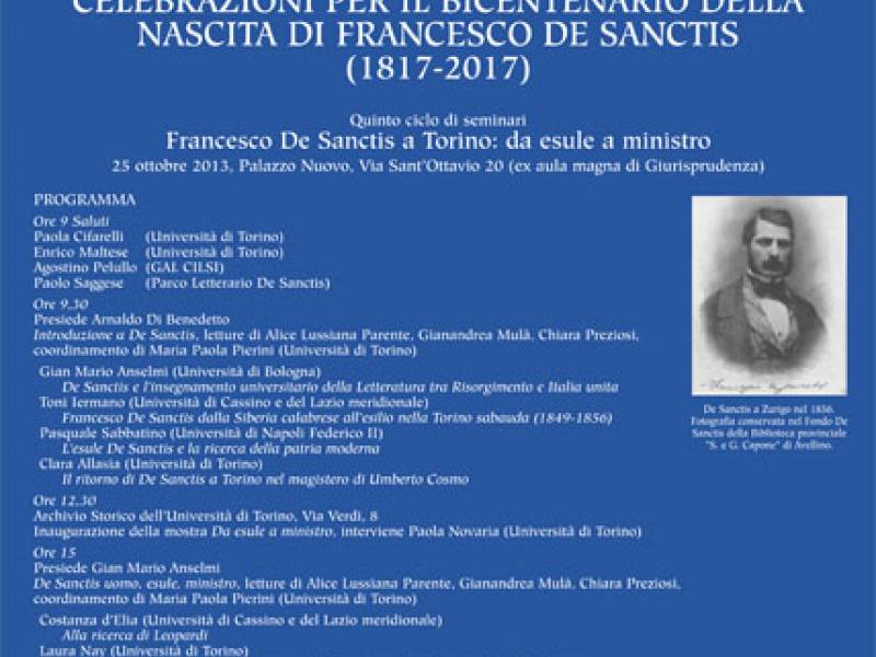 Celebrazioni per il bicentenario della nascita di Francesco De Sanctis (1817-2017)