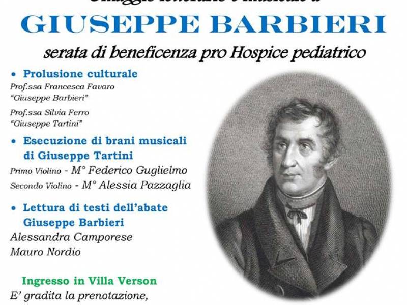 Giuseppe Barbieri: omaggio letterario e musicale a Villa Verson