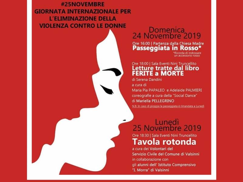 Giornata internazionale per l'eliminazione della violenza contro le donne a Valsinni