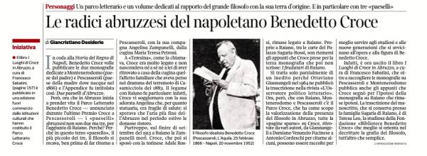 Foto: Le radici abruzzesi del napoletano Benedetto Croce