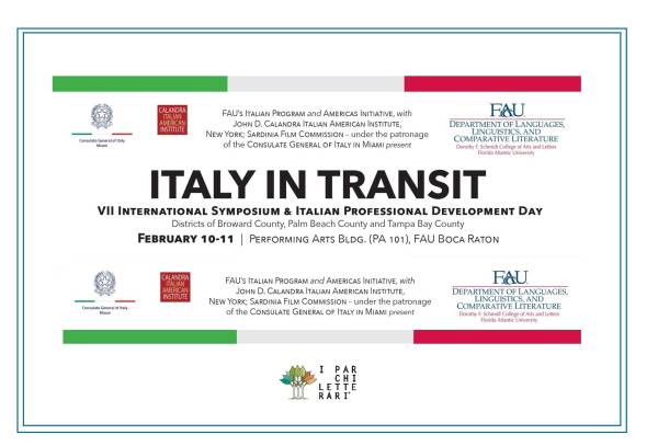 Italy in Transit. I Parchi Letterari al 7° International Symposium della Florida Atlantic University