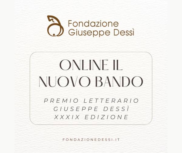 Bando: Premio Letterario Giuseppe Dessì, XXXIX edizione, 2024