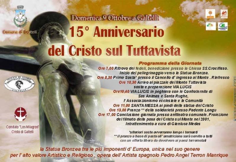 Foto 15 anni dal posizionamento del Cristo bronzeo sulla vetta del Monte Tuttavista.  2