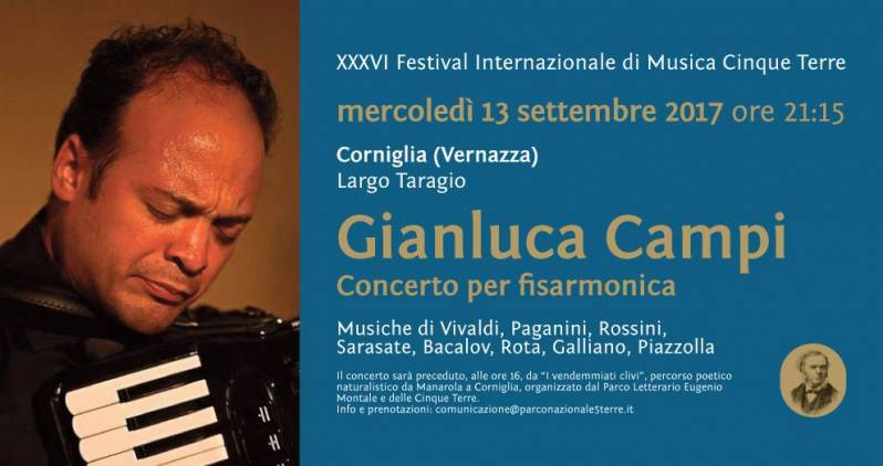 Foto Gianluca Campi:   Concerto per fisarmonica e Vendemmiati Clivi nel Parco Montale 2