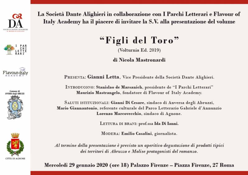 Foto Il nuovo romanzo di Nicola Mastronardi.  “Figli del Toro” a Palazzo Firenze 4