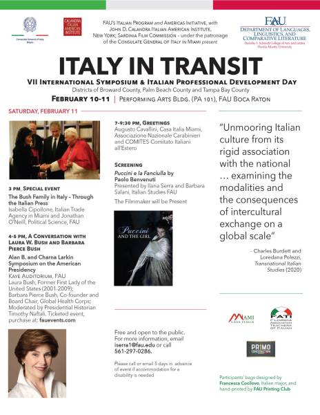 Foto Italy in Transit. I Parchi Letterari al 7° International Symposium della Florida Atlantic University 3