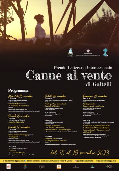 Foto Il programma e gli ospiti del Premio Letterario Internazionale Canne al vento di Galtellì 1
